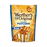 Werther's Original Caramel Popcorn Brezel – 1 x 140g – Popcorn und Laugengebäck mit Sahne-Karamell-Meersalz-Überzug